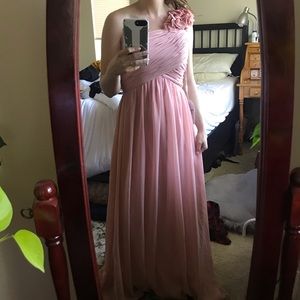Blush pink bridesmaid dress